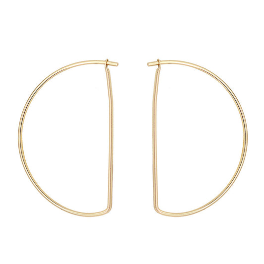 4 pendentifs à breloque demi-cercle ouvrant uni 14K GF