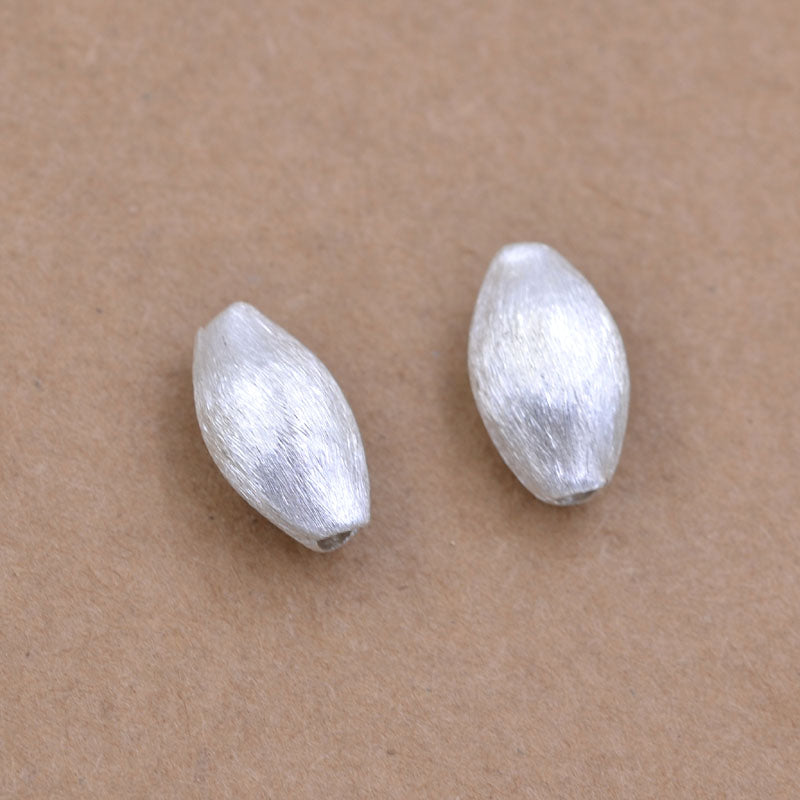 Sterling Silver Matte Olive Bead Spacer S925 Finding