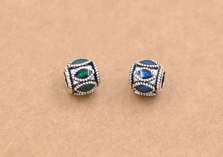 Sterling Silver Flat Drum Bead Spacer S925 Finding