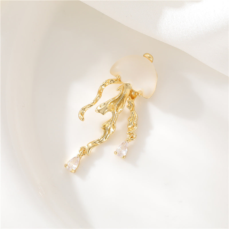 2 Méduses Floral Nuage Coeur Charme Pendentif Strass Incrusté 14K GF