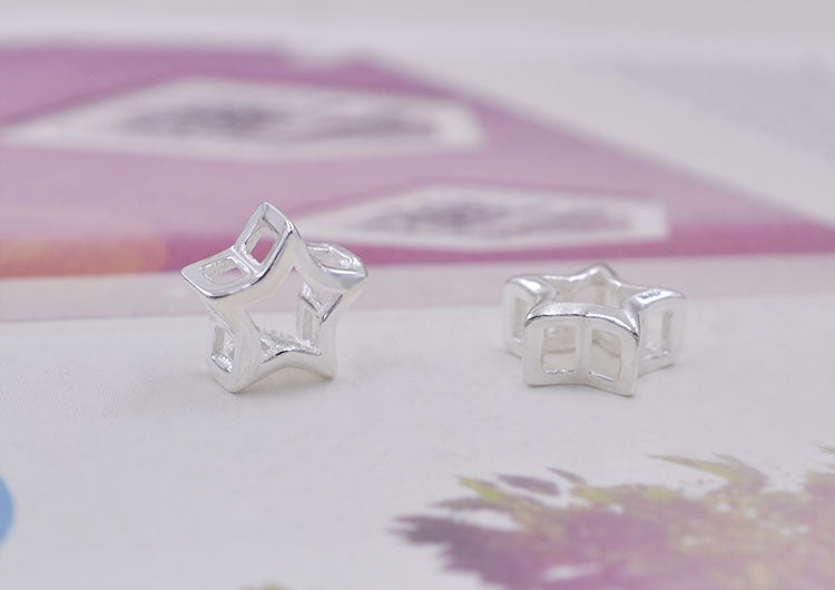 Cadre de perle étoile creuse en argent sterling S925