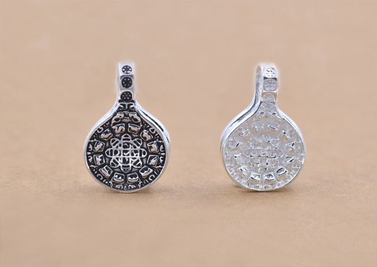 Sterling Silver Tiny Round Zodiac Coin Charm Pendant S925 Finding