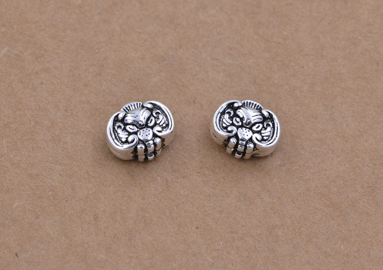 Sterling Silver Flat Bat Bead Spacer S925 Finding