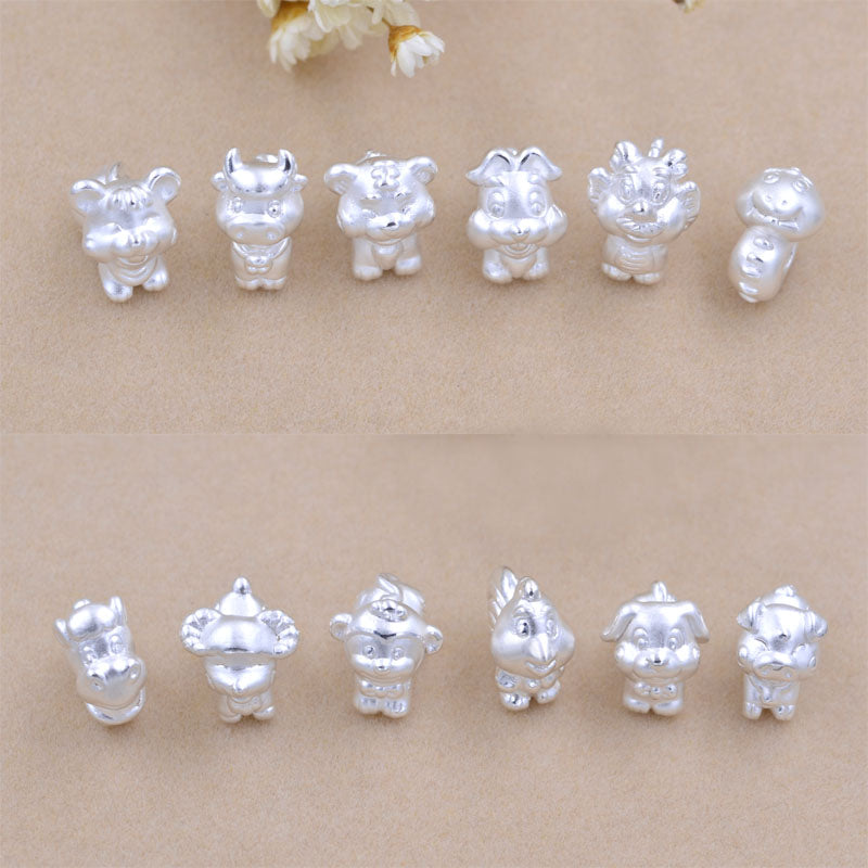 Sterling Silver Carved Chinese Zodiac Bead Spacer S990 Finding