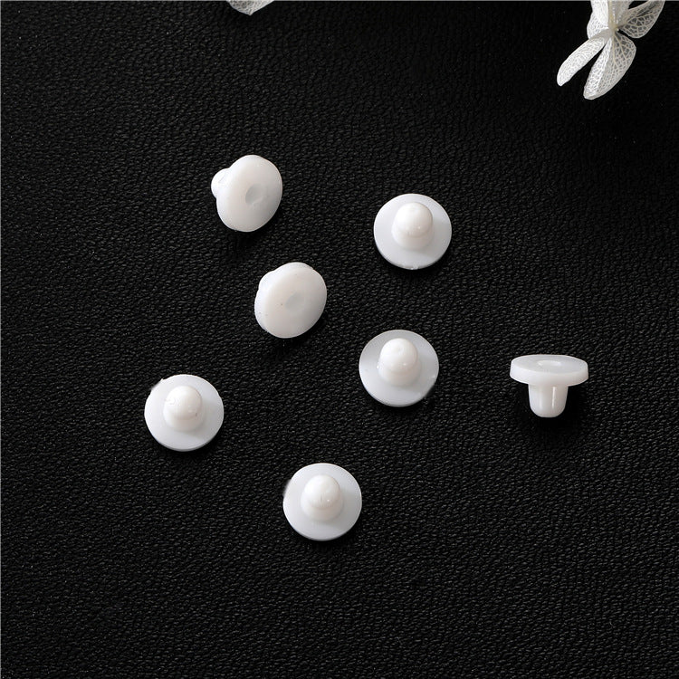 100 chapeau soucoupe disque poteau Silicone Gel de silice boucle d'oreille bouchon arrière