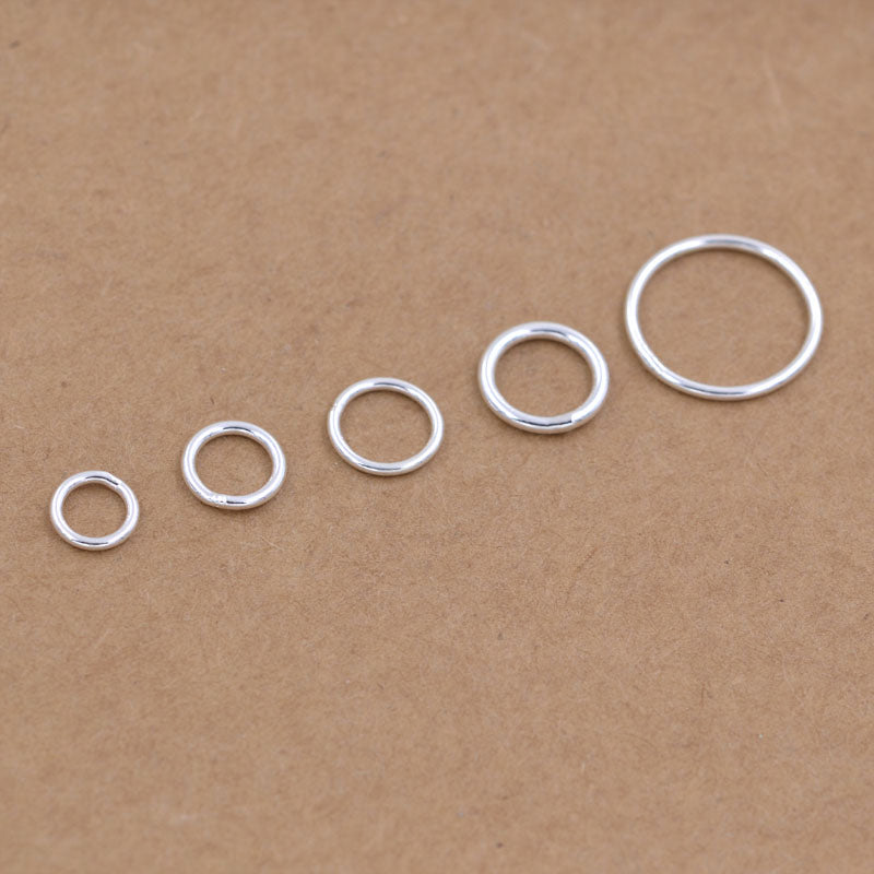 Sterling Silver Close Circle Round Jump Ring S925 Finding