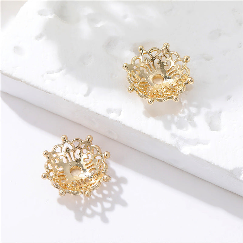 10 capuchons de perles florales, tasse 14K GF, entretoise de perles de charme