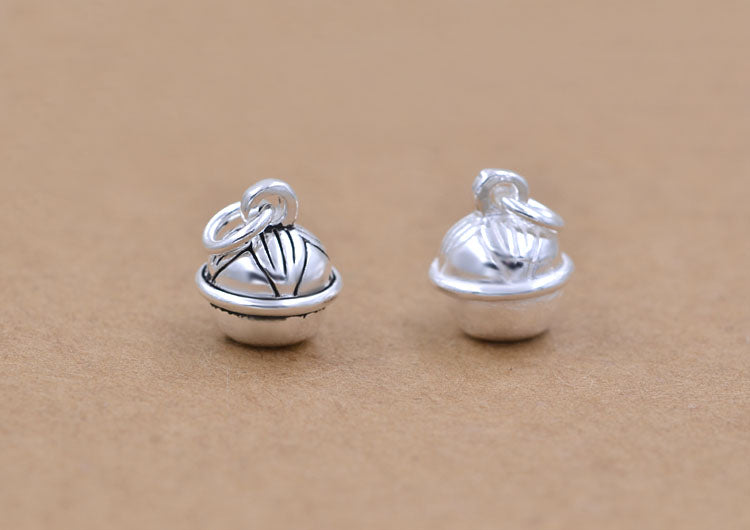 Sterling Silver Tiny Bell Charm Pendant S925 Finding