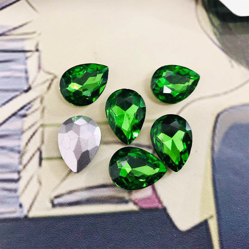 Bulk 100 Faceted Waterdrop Pointed Culet Clear Rhinestone Glass Jewelry Finding 6x8mm 8x13mm 7x10mm 10x14mm 13x18mm 18x25mm 20x30mm