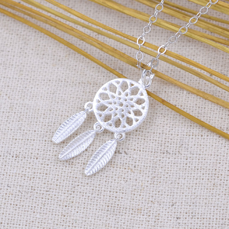 Pendentif à breloque petit attrape-rêves en argent sterling S925