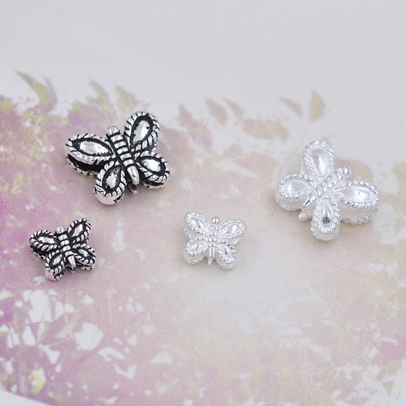 Sterling Silver Butterfly Bead Spacer S925 Finding