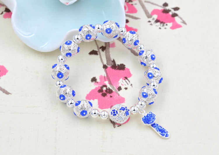 Pendentif à breloque Ruyi en argent Sterling émail époxy, recherche S925
