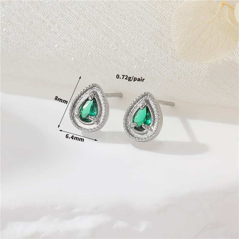 4 boucles d'oreilles goutte d'eau demi-cercle strass embellies 14K GF boucle d'oreille demi-percée perle vierge