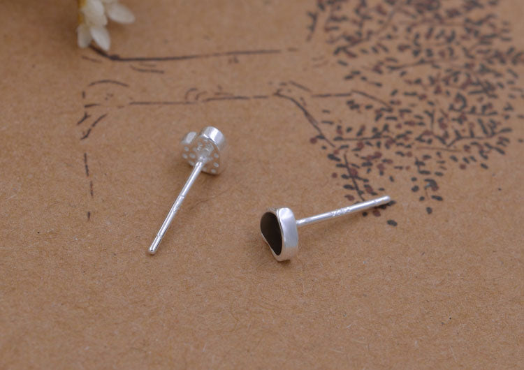 Boucles d'oreilles en argent Sterling émail époxy carré rond étoile coeur goutte d'eau Triangle S925
