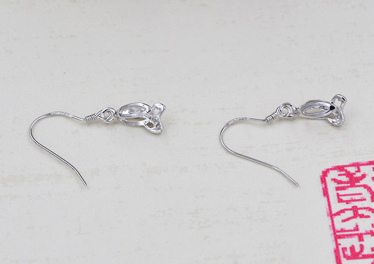 Boucles d'oreilles à crochet ornées de strass en argent Sterling, avec pince à glace, bélière S925