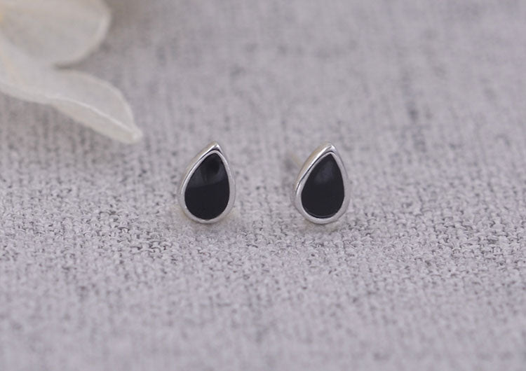 Boucles d'oreilles en argent Sterling émail époxy carré rond étoile coeur goutte d'eau Triangle S925