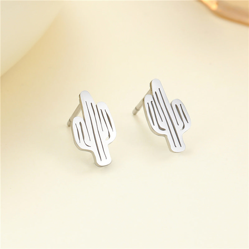 4 Émail Époxy Trèfle à quatre feuilles Orange Pastèque Floral Papillon Carré Coeur Cactus Boucles d’oreilles à tige 14K GF Strass Embelli Boucle d’oreille