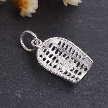 Sterling Silver Dustpan Charm Pendant S925 Finding