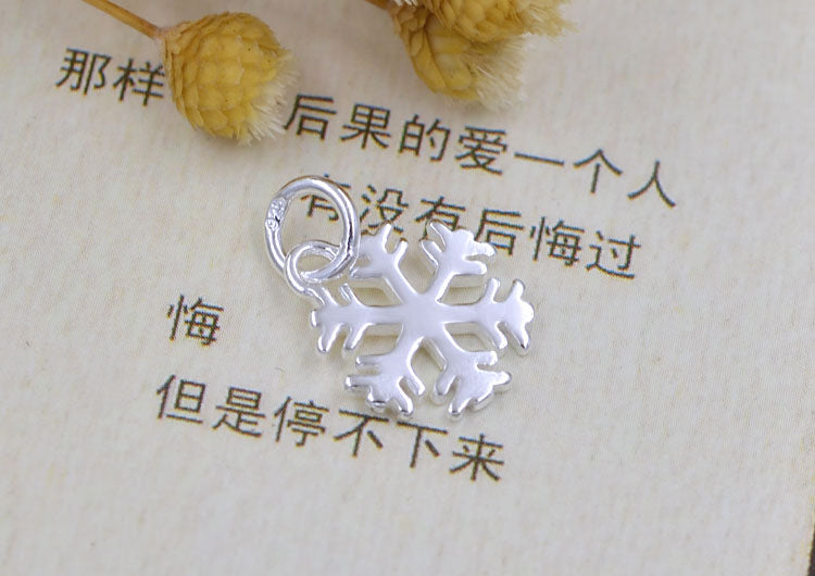 Pendentif à breloque petit flocon de neige en argent sterling S925
