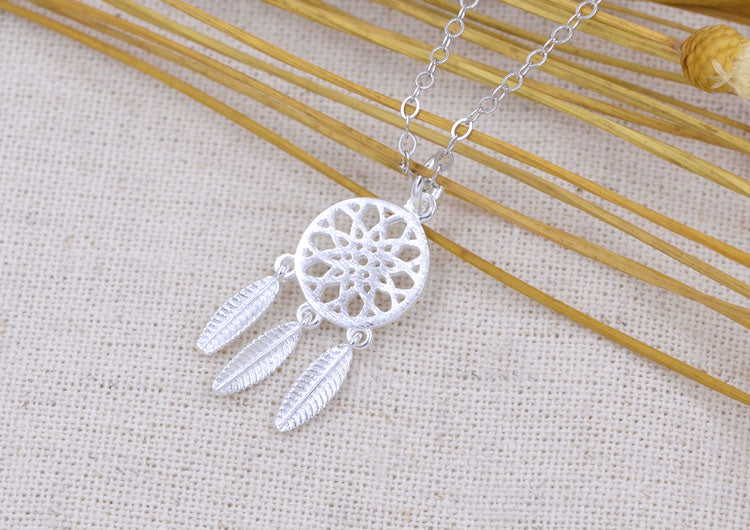 Pendentif à breloque petit attrape-rêves en argent sterling S925