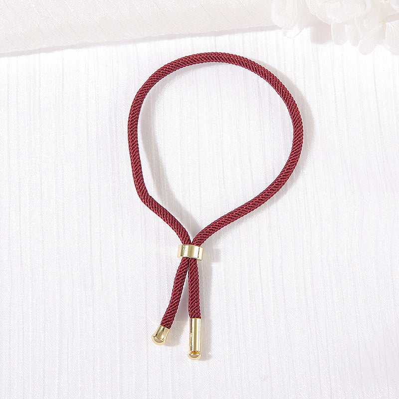 2 verstellbare schlichte geflochtene Schnurarmbänder aus 14-karätigem GF-Armband