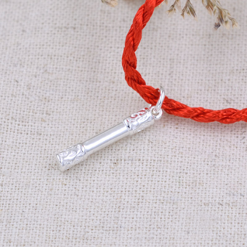 Pendentif à breloque en argent sterling, petit gourdin doré du roi singe, S925