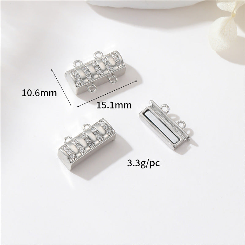 2 fermoirs magnétiques papillon Saturne rectangulaire citrouille, connecteur de fermoirs pendentif 14K GF