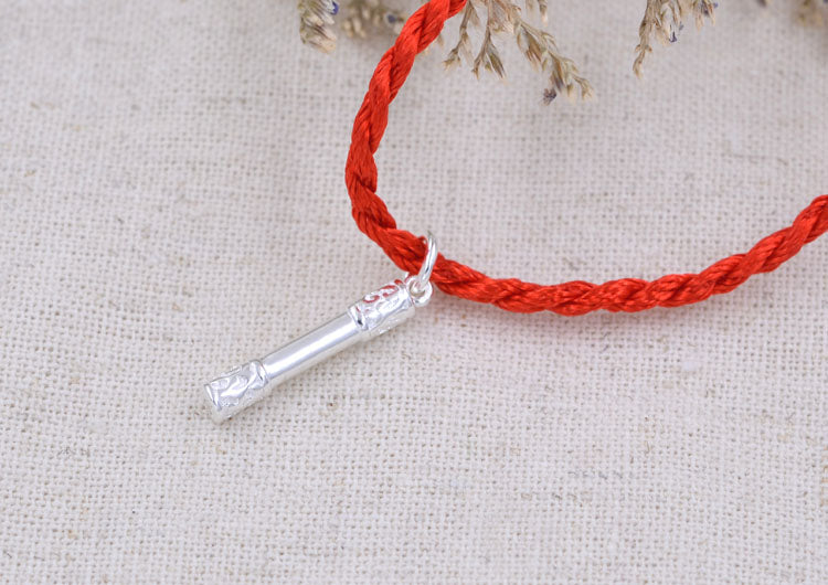 Pendentif à breloque en argent sterling, petit gourdin doré du roi singe, S925