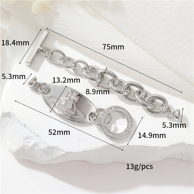 2 Saturn Crown Cable Chain Floral Wheel Lock OT Clasp 14K GF Resin Pearl Rhinestone Embellished Clasps Connector