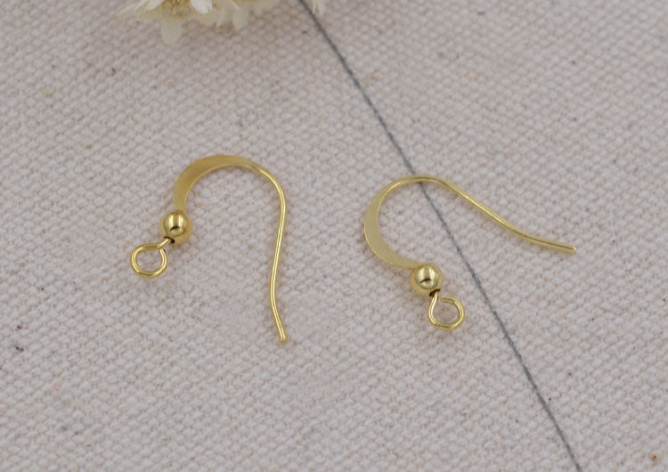 Crochets de boucles d'oreilles en argent sterling 1/20 14K GF Boucle d'oreille