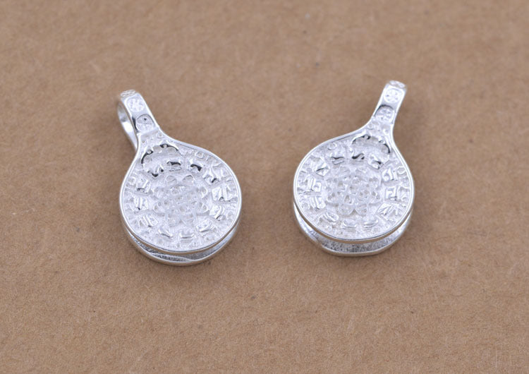 Sterling Silver Tiny Round Zodiac Coin Charm Pendant S925 Finding