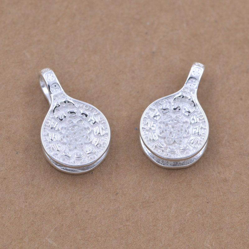Sterling Silver Tiny Round Zodiac Coin Charm Pendant S925 Finding