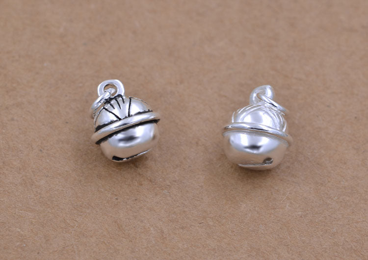 Sterling Silver Tiny Bell Charm Pendant S925 Finding