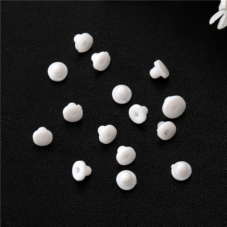 100 chapeau soucoupe disque poteau Silicone Gel de silice boucle d'oreille bouchon arrière