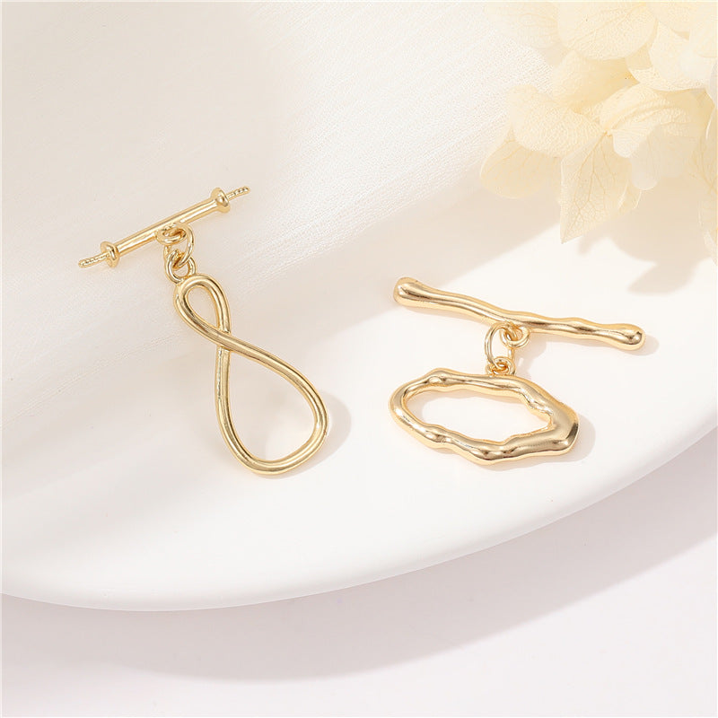 Connecteur de fermoirs 2 cercles ovales Infinity OT fermoir 14K GF