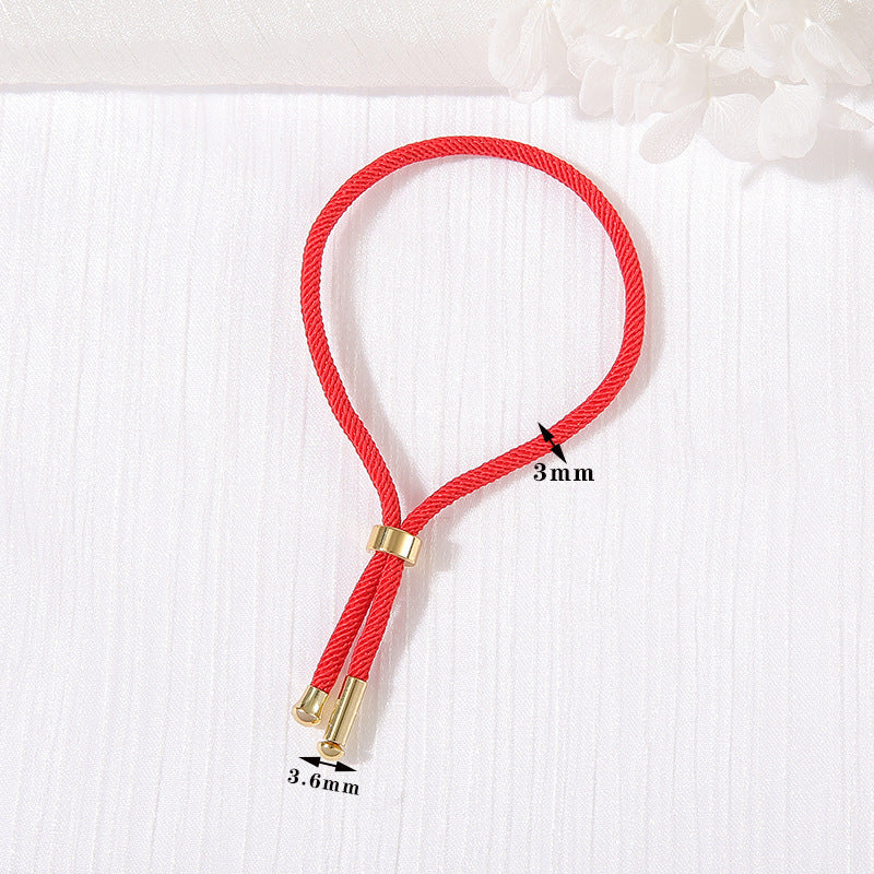 2 verstellbare schlichte geflochtene Schnurarmbänder aus 14-karätigem GF-Armband