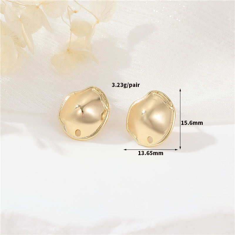 4 boucles d'oreilles goutte d'eau demi-cercle strass embellies 14K GF boucle d'oreille demi-percée perle vierge