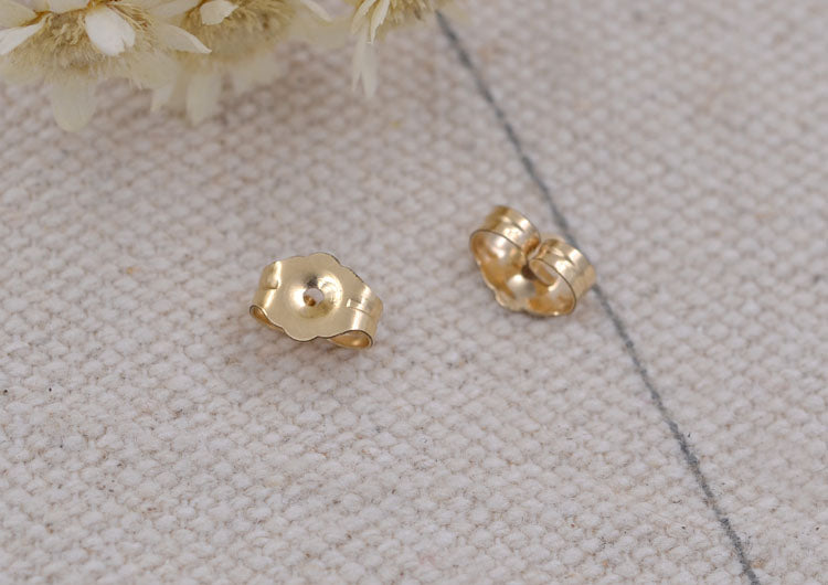 Bouchon arrière de boucle d'oreille papillon en argent sterling 1/20 14K GF