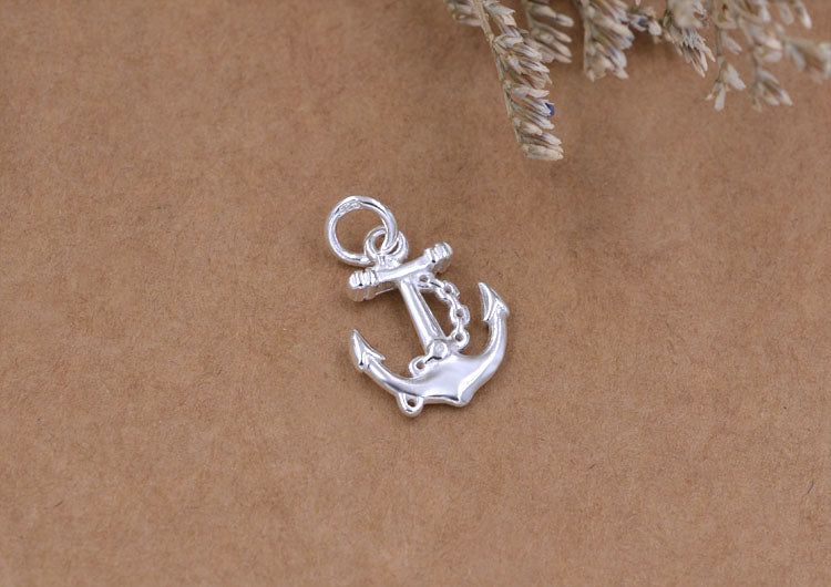 Pendentif à breloque petite ancre en argent sterling S925