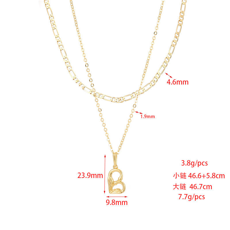 2 Blumen Kreuz Herz Rechteck Tarot Karte Charm Kabel Schlange Singapur Kette Halskette Strass verziert 14K GF Choker