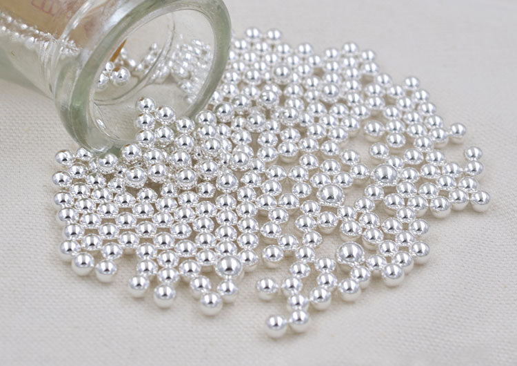 Perle ronde brillante de 4 mm en argent sterling S925