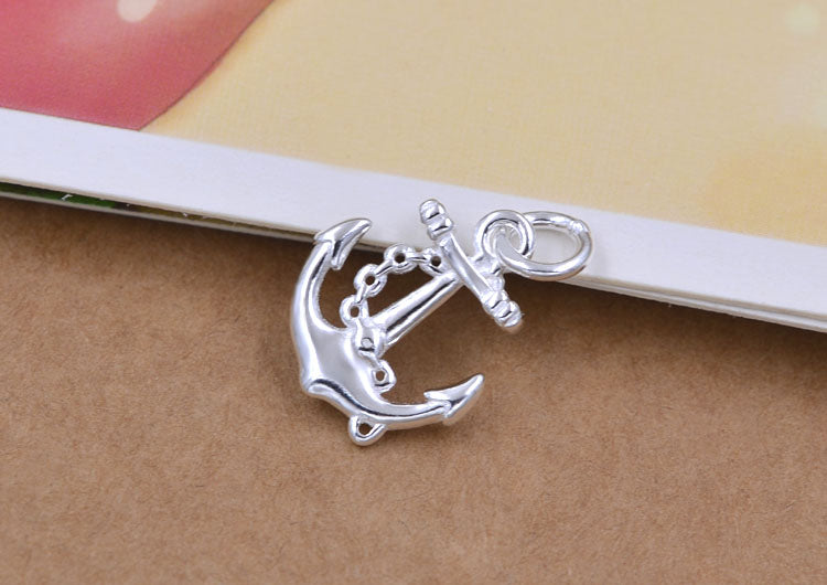 Pendentif à breloque petite ancre en argent sterling S925