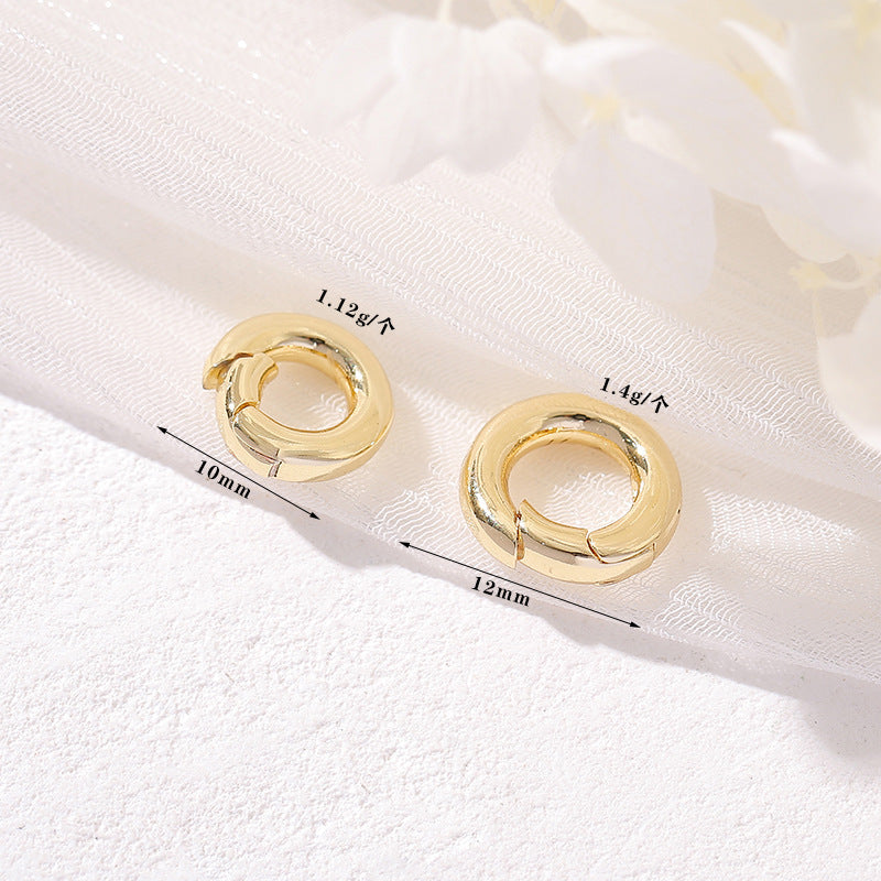 2 fermoirs à homard coeur rond 14K GF connecteur de fermoirs à boucle à ressort