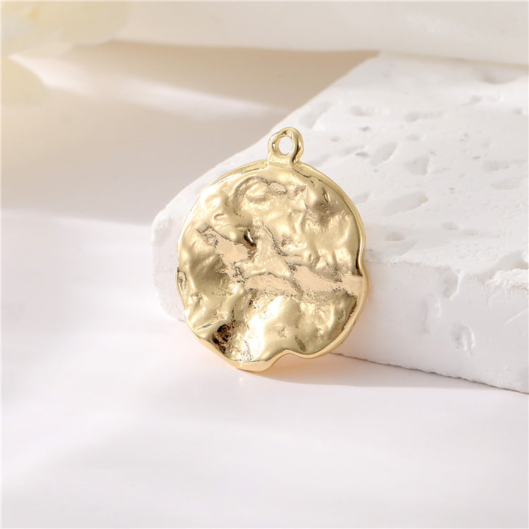 2 Apollo Eye Smile Face Angel Caesar Coin Charm Pendentif Strass Embelli 14K GF