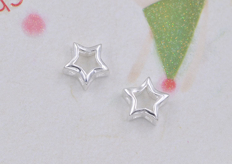 Cadre de perle étoile creuse en argent sterling S925