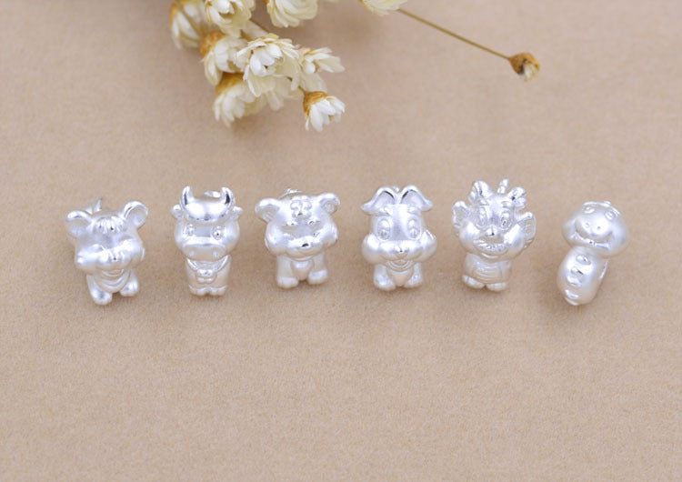 Sterling Silver Carved Chinese Zodiac Bead Spacer S990 Finding