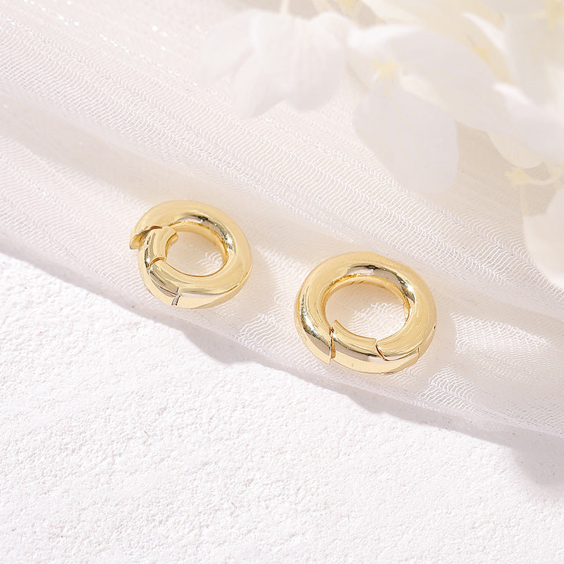 2 fermoirs à homard coeur rond 14K GF connecteur de fermoirs à boucle à ressort