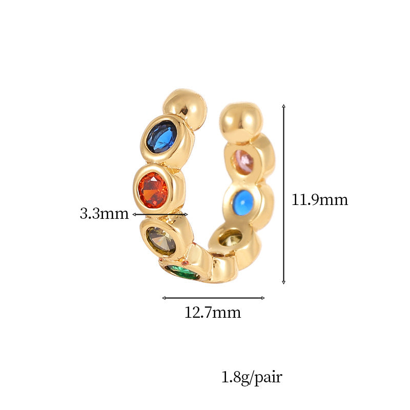 4 manchettes d’oreille perlées grimpeur sans piercing boucle d’oreille strass embelli 14K GF boucle d’oreille