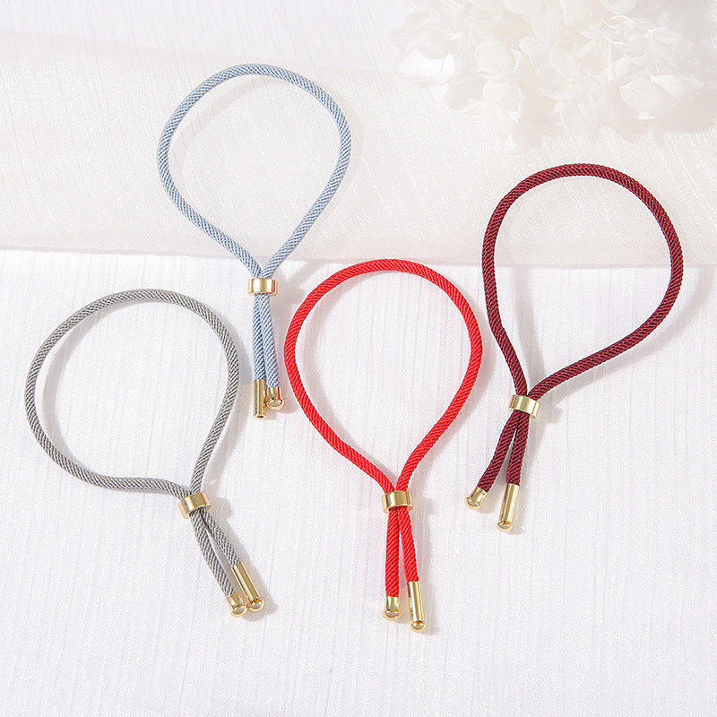 2 verstellbare schlichte geflochtene Schnurarmbänder aus 14-karätigem GF-Armband