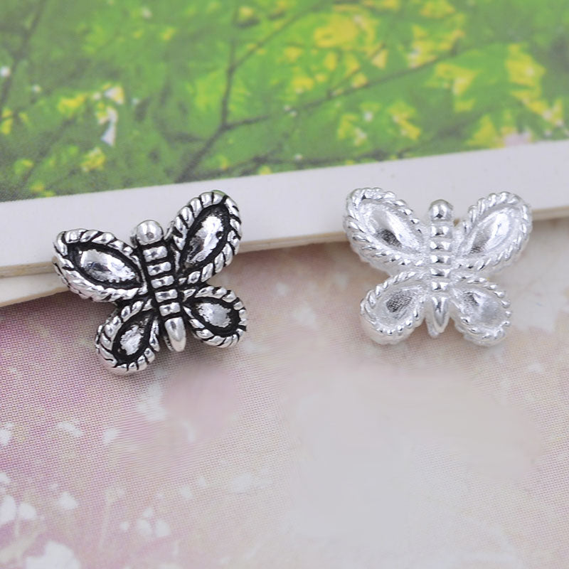 Sterling Silver Butterfly Bead Spacer S925 Finding